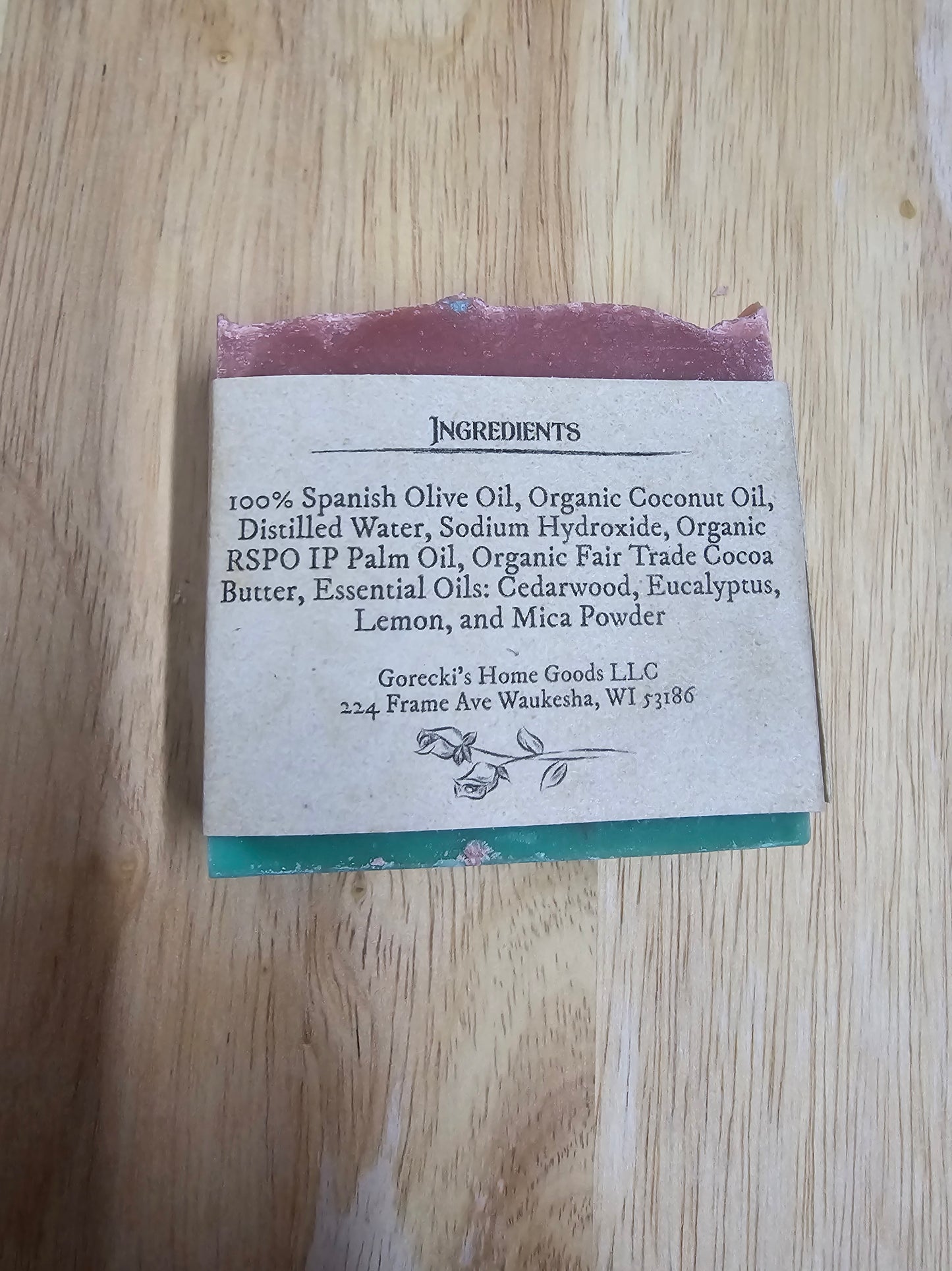 Cedarwood, Eucalyptus, & Lemon Bar Soap